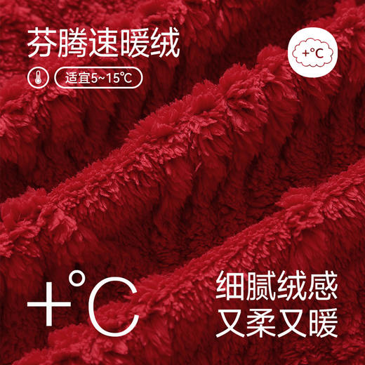 芬腾珊瑚绒情侣睡衣秋冬季加厚套装女红色本命年法兰绒男士家居服 商品图1