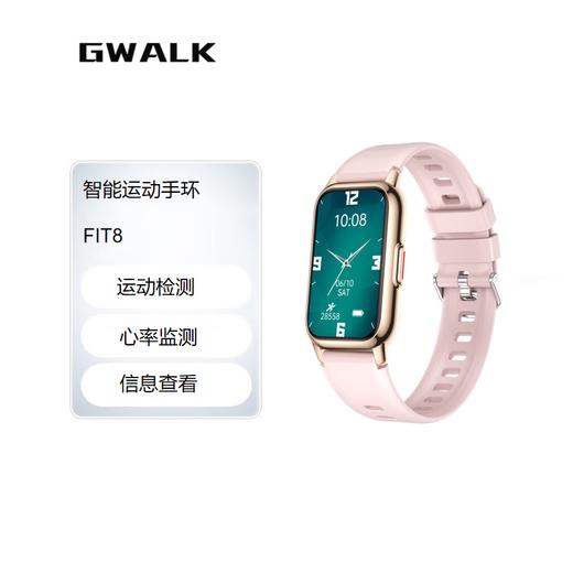 GWALK极沃客 FIT8 时尚型运动心率血压计步健康防水 FIT8-黑 商品图3