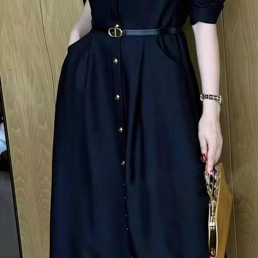 漆黑色连衣裙 HJ3S77 商品图3