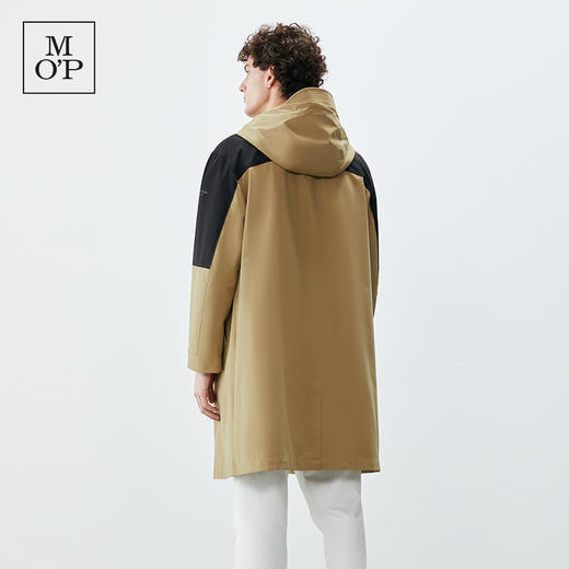 Marc O'Polo/MOP 秋季新款可折叠下摆拼接连帽宽松风衣外套男 商品图4