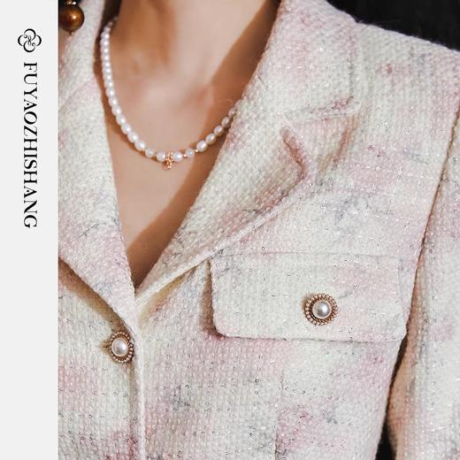 IWY/扶摇系列 羊毛粗花呢连衣裙女复古长袖厚款中长裙轻奢小香风裙子FYQ558 商品图2