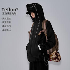 714street山系户外反光防风三合一冲锋衣外套男秋季新款宽松夹克