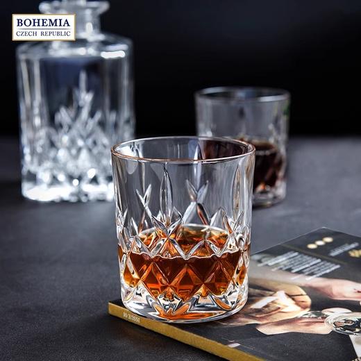 【特惠4折，仅1套，无货退款】BOHEMIA捷克进口水晶玻璃杯 布莱克斯顿 酒具酒樽家用创意奢华布里克斯顿威士忌套装1樽6杯 商品图1