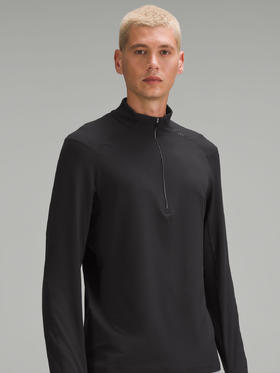 lulu 2024秋季新款 Surge Warm 男士运动立领半拉链长袖T恤 Z-12001