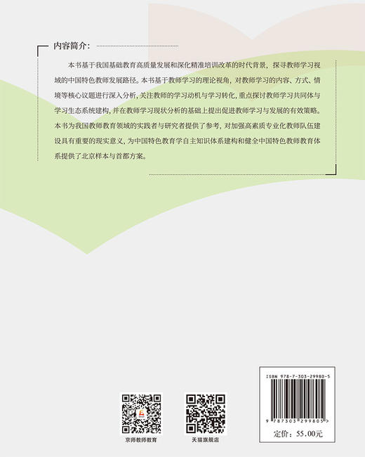 教师学习论 汤丰林/总主编 汤丰林 等/著 9787303299805 新时代的教师学习 北京师范大学出版社 正版书籍 商品图2