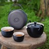 【样品特惠6折，仅1套，无货退款】陆宝陶瓷陶然盖碗旅行组一壶二杯2人泡茶功夫茶具礼品朋友伴手礼陶然盖碗旅行组 禅风黑 商品缩略图0