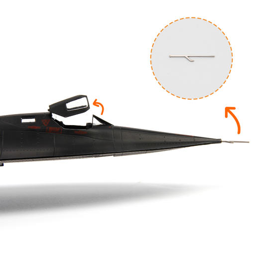 特尔博1:72黑鸟SR-71A仿真战斗机飞机模型合金军事模型航模SR71A定制 商品图6
