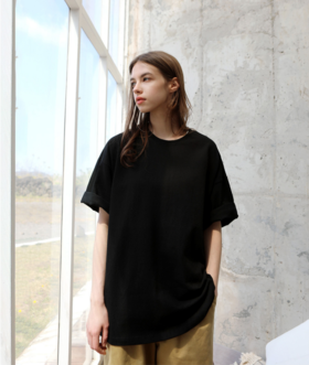 赤兔嗨购7A抗菌T恤宽松休闲微落肩男女同款24年新品微落肩短袖