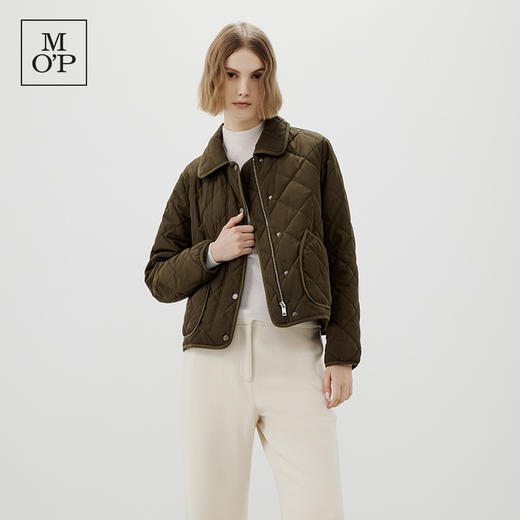 Marc O'Polo/MOP2024冬季新款翻领菱形轻薄时尚短款女士棉服外套 商品图4