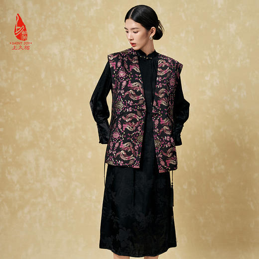 SAINTJOY/上久楷女式宋锦马甲  凤凰于飞 CY1044207021 商品图0