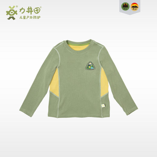 力丼田儿童户外秋冬款 长袖圆领T恤 7A抗菌防螨保暖 L2421S016CAPE 商品图10