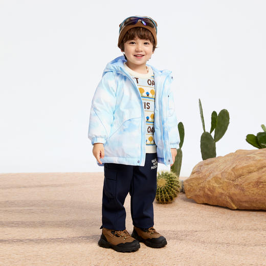 【轻暖0~10℃】男童潮趣中长款羽绒外套冬季新款安奈儿童装实体店同款XB445816 商品图3