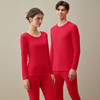 芬腾情侣保暖内衣秋衣秋裤套装大红色女秋季防螨抗菌男冬天打底衫 商品缩略图4