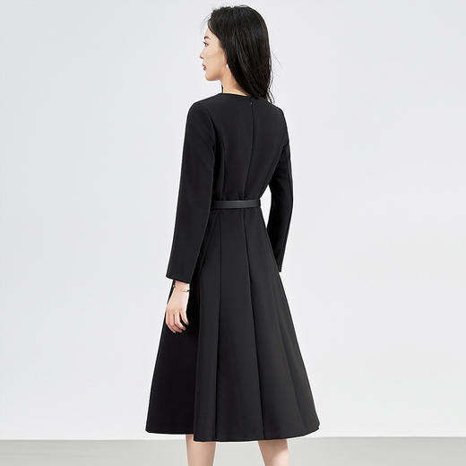 【高货】全新升级【铂金会员339/天猫459/差价120】(20131) 洛诗琳2024早秋法式气质女人电影感轻奢通勤收腰连衣裙女 商品图4