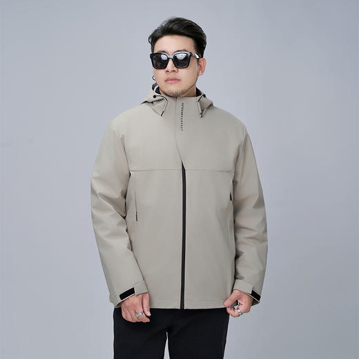 【新款DMH】大依优型大码连帽夹克外套男宽松加肥加大码上衣夹克潮流 商品图4
