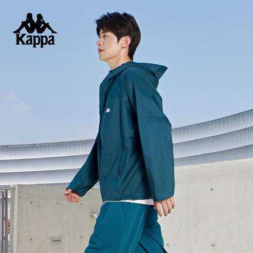 Kappa卡帕背靠背防泼水防风衣户外运动外套男连帽夹克休闲上衣潮K0E72FJ59 商品图3