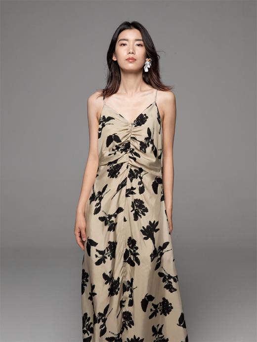 【昊宇同款】等风来 吊带连衣裙夏女修身露背铜氨印花法式复古风 商品图3