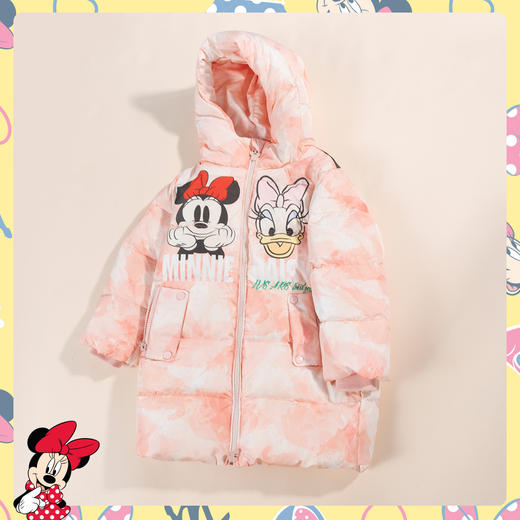 迪士尼【厚实保暖】冬季女童甜美中长款羽绒服婴幼儿防风外出服224DS0711 商品图2