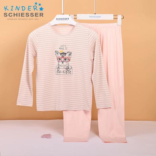 【棉莫可爱小猫咪】SCHIESSER德国舒雅女童棉莫面料可爱小猫咪新款家居服套装3F/23331H 商品图2