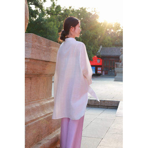 【抖音专属】新中式衬衣（24810890-月影白-设计师） 商品图4