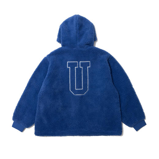 U17 羊羔绒连帽外套 深蓝色 商品图1