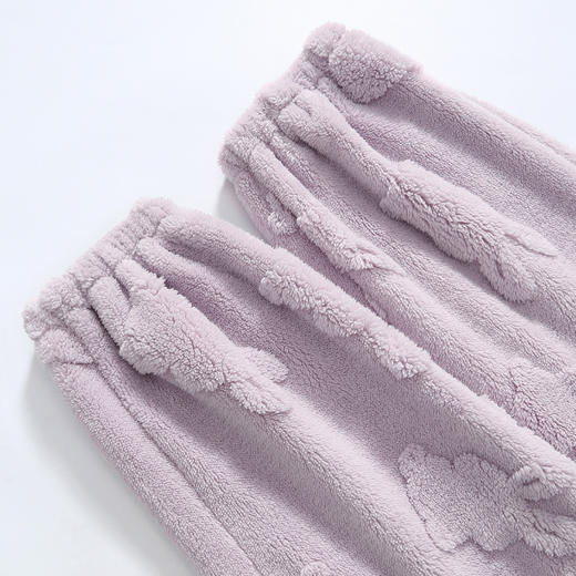 芬腾睡裤女士冬季法兰绒裤子大码加绒加厚暖暖裤秋冬珊瑚绒家居裤 商品图4