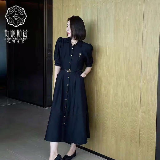 漆黑色连衣裙 HJ3S77 商品图0