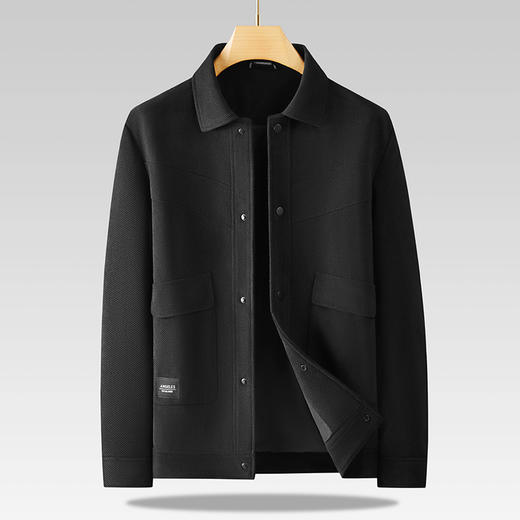 【山海绒】【新款DPF】大依优型大码男装翻领夹克山海绒肌理感加肥加大休闲夹克胖子宽松外套上衣 商品图1