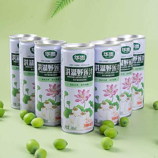 荆州洪湖 华贵 野莲汁240ml*12罐/提 商品图6