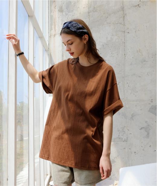 赤兔嗨购7A抗菌T恤宽松休闲微落肩男女同款24年新品微落肩短袖 商品图9