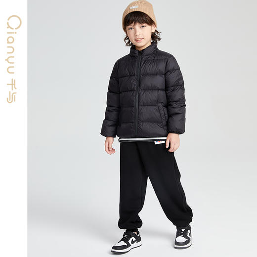 笛莎千与男童2024冬季新款男童基础休闲加绒针织长裤 商品图3