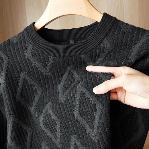 【新款DPF】大依优型大码毛衣针织衫毛衫休闲加肥加大男士胖子大码内搭上衣潮款打底衫 商品图1