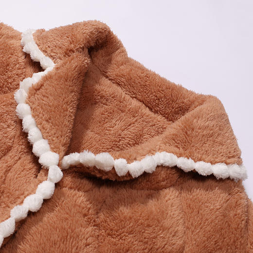 都市丽人睡衣夹棉系列长袖家居服法兰绒夹棉加厚女士夹棉套装LHT1M1 商品图4