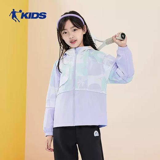 【自营】QIAODAN KIDS/乔丹儿童  乔丹童装女童梭织风衣外套2024新款女大童休闲防风上衣 T9435211 商品图2