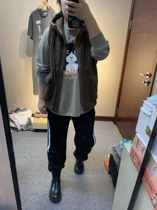 针丝缘2024秋冬新款保暖抗风休闲百搭泰迪马甲3801 商品图0