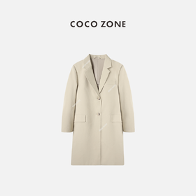 COCO ZONE高级感气质长款西装显瘦休闲西服大衣24C10072