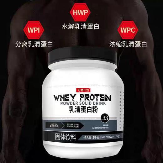 乳清蛋白粉 男女成人运动健身营养耐力原味 双重分离乳清蛋白质粉  1kg/罐 商品图3
