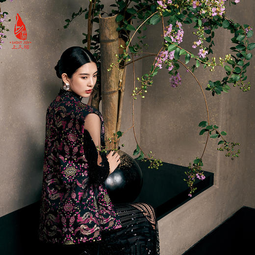 SAINTJOY/上久楷女式宋锦马甲  凤凰于飞 CY1044207021 商品图5