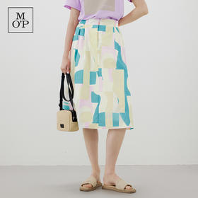 Marc O'Polo/MOP 秋季新款CITY TRAVEL系列涂鸦色彩半身裙女