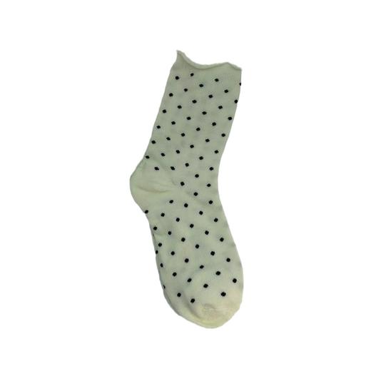 「19.9到手6双！纯色小波点袜」卷边圆点袜子女中筒袜 ins潮春秋日系jk堆堆袜学生春夏中筒袜配饰 商品图4