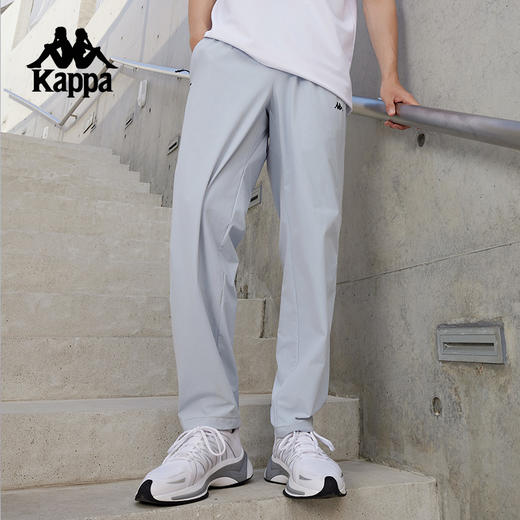 Kappa卡帕背靠背2024新款防泼水运动西裤跑步长裤直筒裤休闲裤男K0E72AY58 商品图1