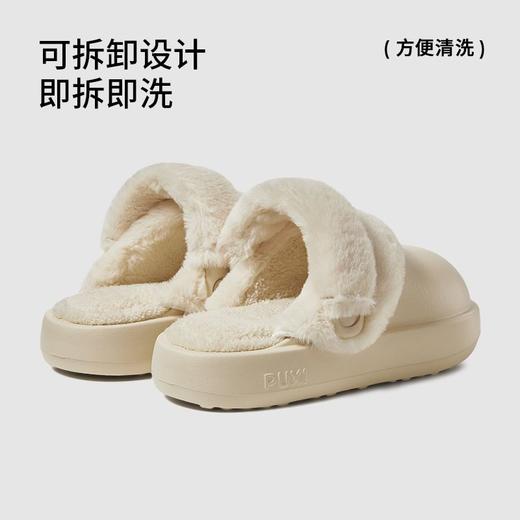朴西松饼防水棉拖鞋女冬季居家室内保暖可拆卸毛绒拖鞋厚底可户外 商品图2