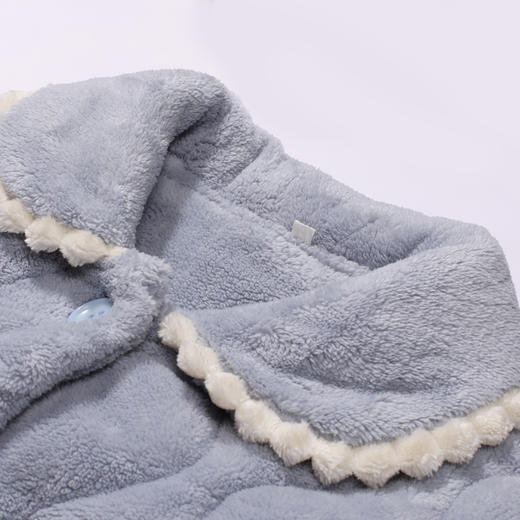 都市丽人眯雅佳睡衣夹棉系列长袖法兰绒夹棉加厚童装中夹棉套装JHT1B9 商品图8