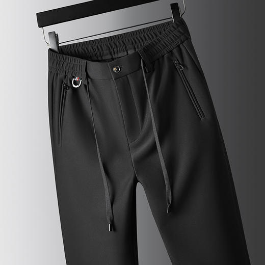 【加绒+常规】【新款DWD】大依优型大码松紧腰直口休闲运动裤卫裤休闲裤加肥加大运动长裤胖子裤子 商品图7