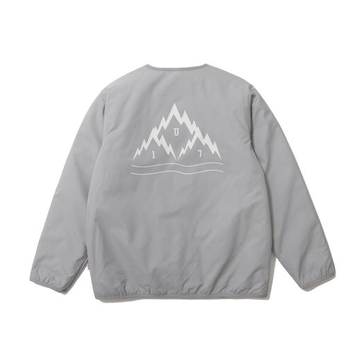 U17 绗缝葫芦格双面穿棉服 浅灰色 商品图3