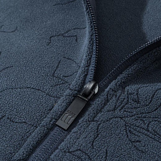 【奥利绒】【新款DSK】大依优型大码男装立领烧花奥利绒加肥加大休闲夹克胖子宽松上衣 商品图5