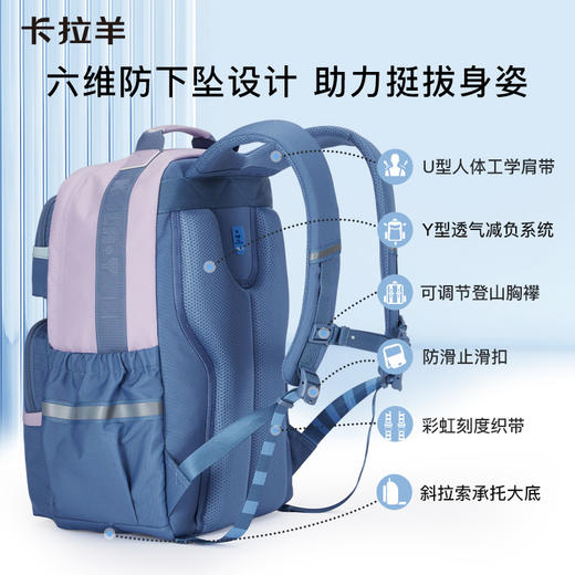 【云朵书包】卡拉羊中学生六维防下坠24L/26L云朵书包 破晓 CX5082/L 商品图2