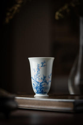 富玉窑  景德镇手工青花彩色玲珑梅兰竹菊闻香品茗杯陶瓷茶器主人杯