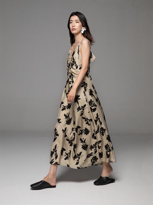 【昊宇同款】等风来 吊带连衣裙夏女修身露背铜氨印花法式复古风 商品图2