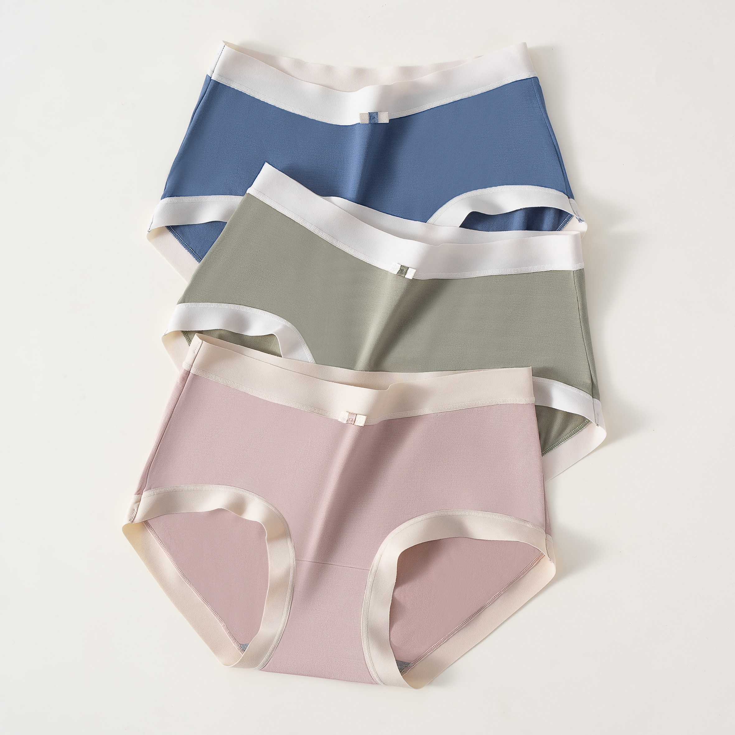 连绵· 舒弹莫代尔白边女士内裤 31791（3条装）